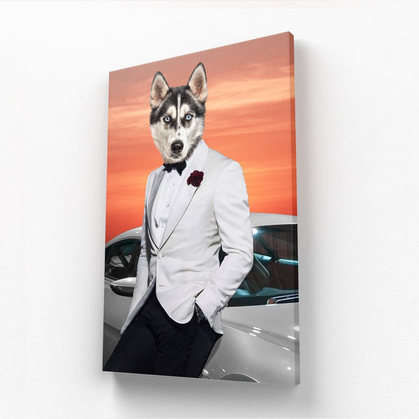 Secret Agent Custom Pet Canvas | Custom Pet Portrait Canvas | Paw & Glory