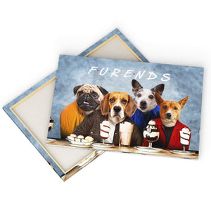 4 Furends: Custom Pet Canvas - Paw & Glory - Dog Portraits - Pet Portraits