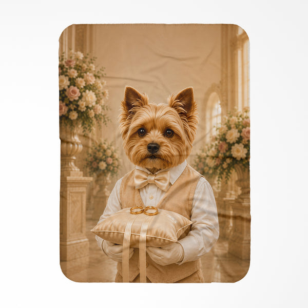 The Ring Bearer: Custom Pet Blanket personalised pet artwork