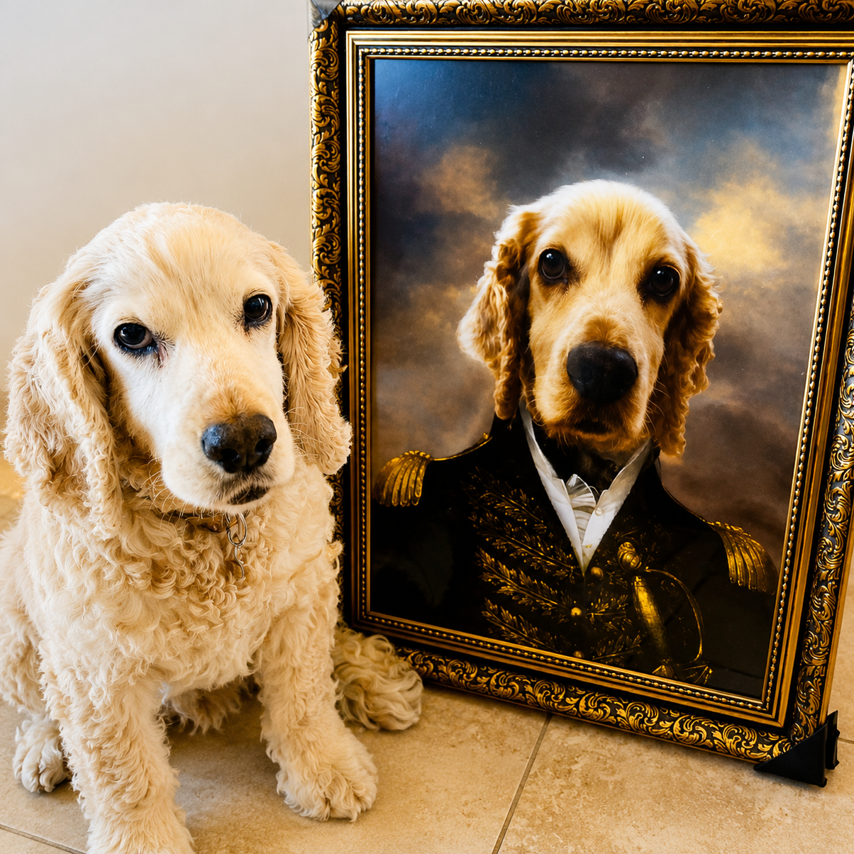 The General Custom Pet Portrait | royal pet portrait | Paw & Glory