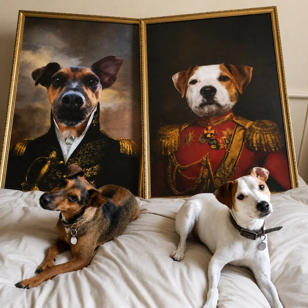 The Duke: Custom Pet Portrait | framed pet portrait | Paw & Glory