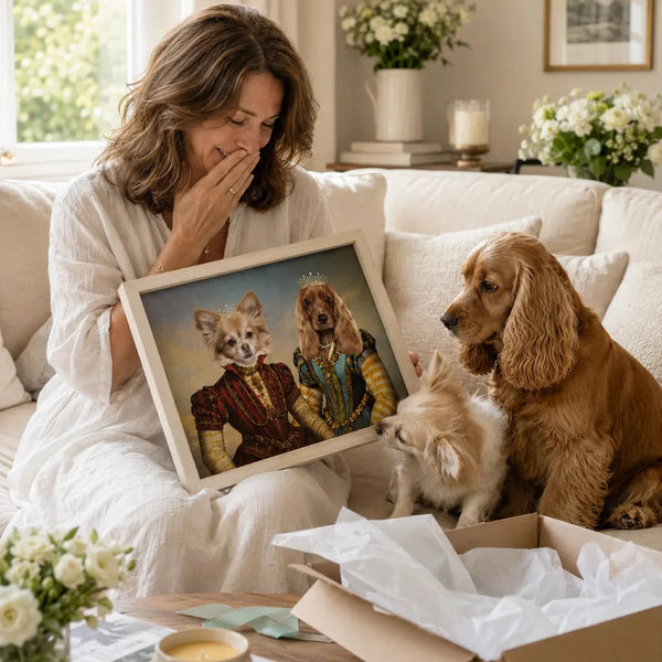 The Princesses: Custom Pet Portrait | royal pet portrait | Paw & Glory