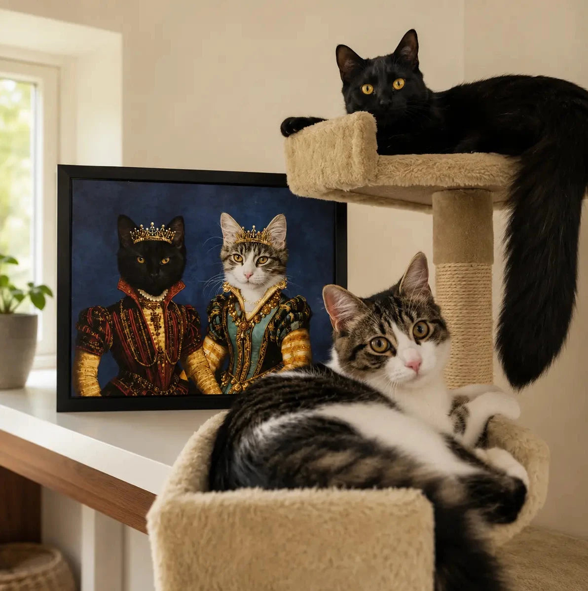 The Princesses: Custom Pet Portrait | royal pet portrait | Paw & Glory Memorial gift