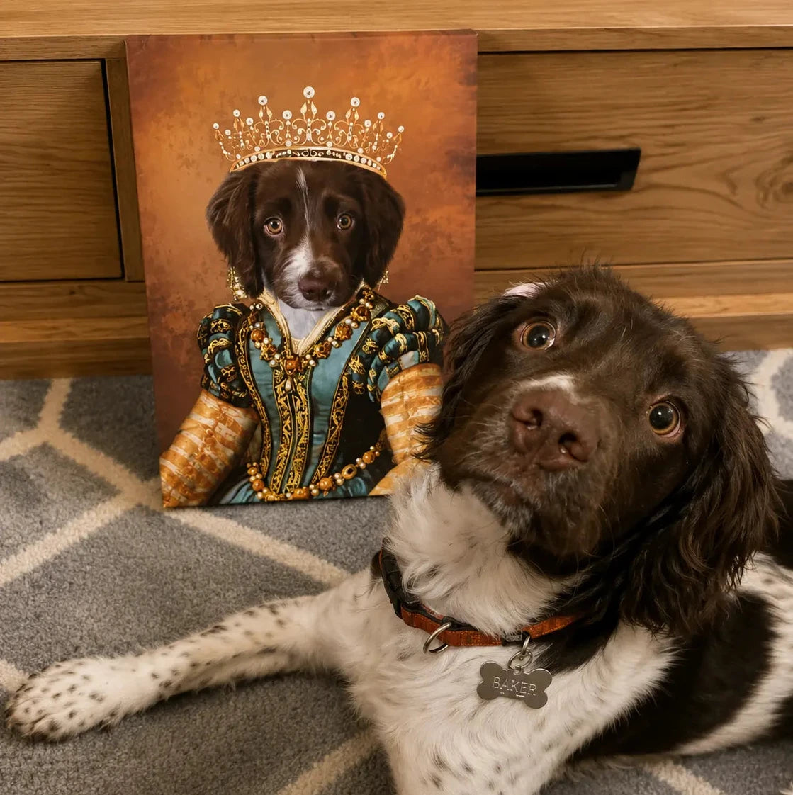 The Pearl Princess: Custom Pet Canvas | custom pet canvas | Paw & Glory pet memorial gift