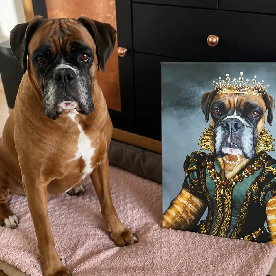 The Pearl Princess: Custom Pet Canvas | custom pet canvas | Paw & Glory Pet memorial gift