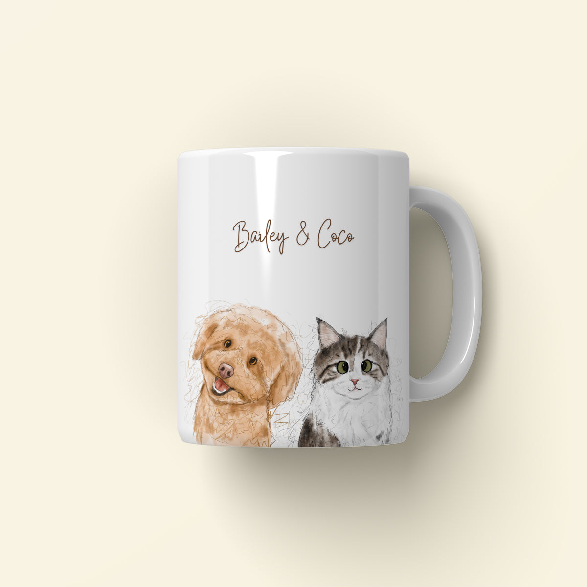 Custom Scribble: Pet Coffee Mug