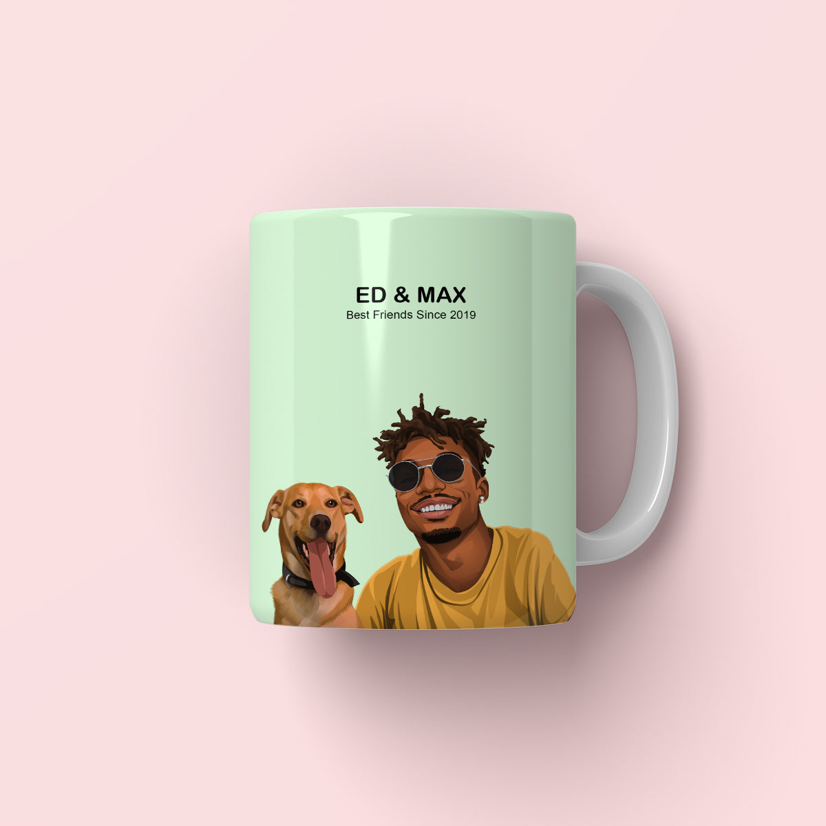 Custom Dad and Pet Together: Modern Pet Owner Coffee Mug