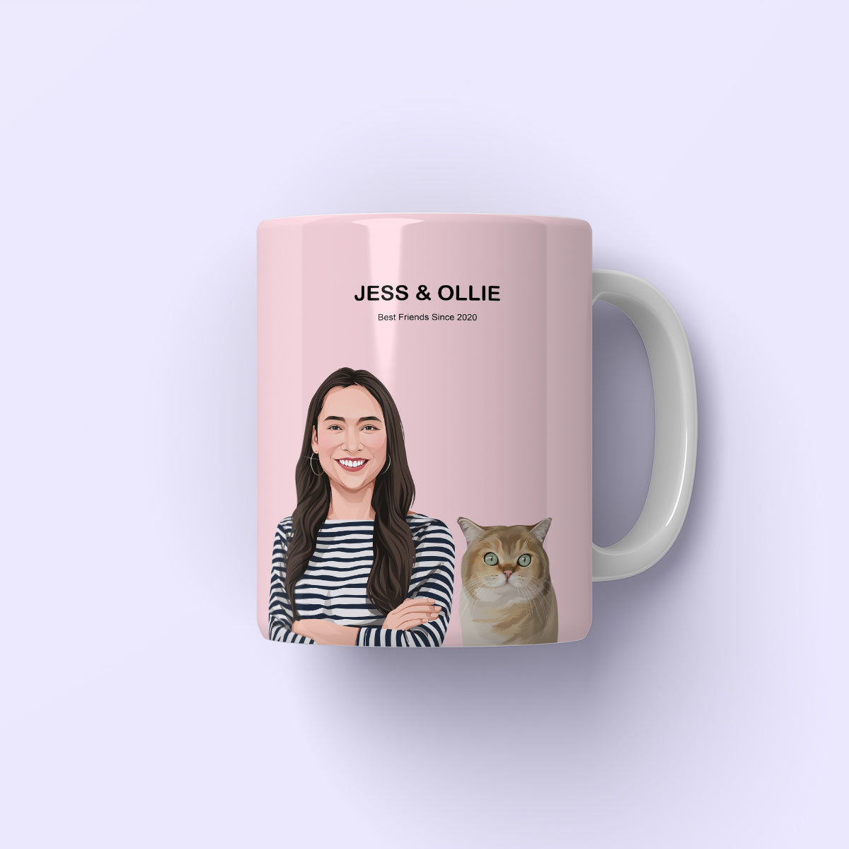 Custom Mom and Pet Together: Modern Pet Owner Coffee Mug