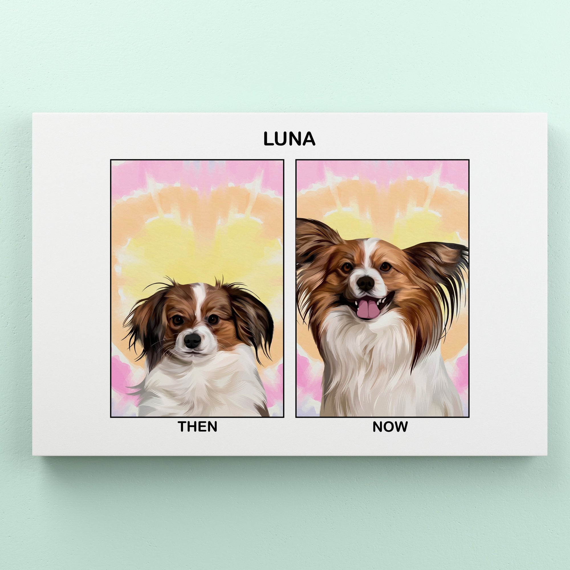 Custom Puppy to Adult: Modern Pet Canvas
