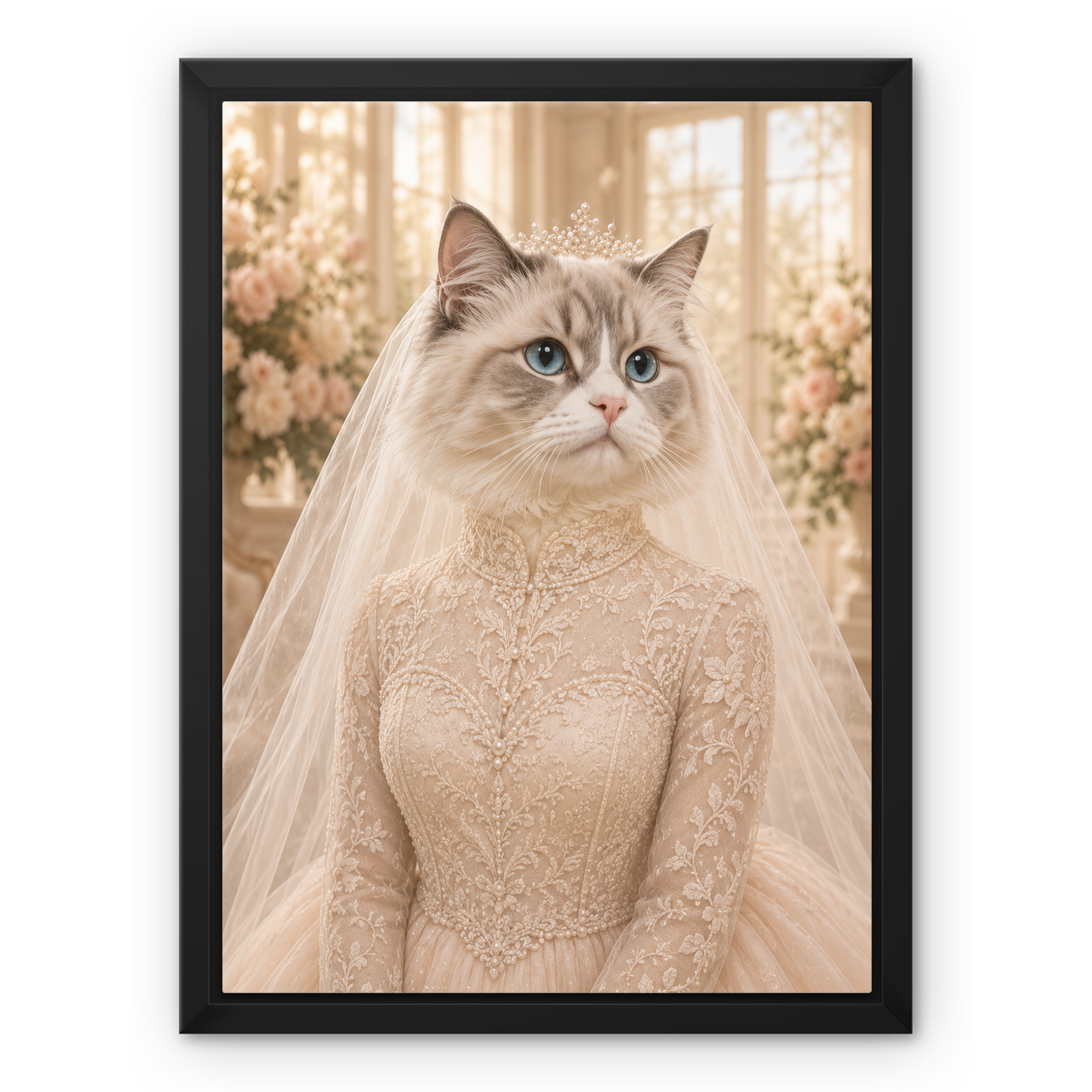 The Blushing Bride: Custom Pet Canvas