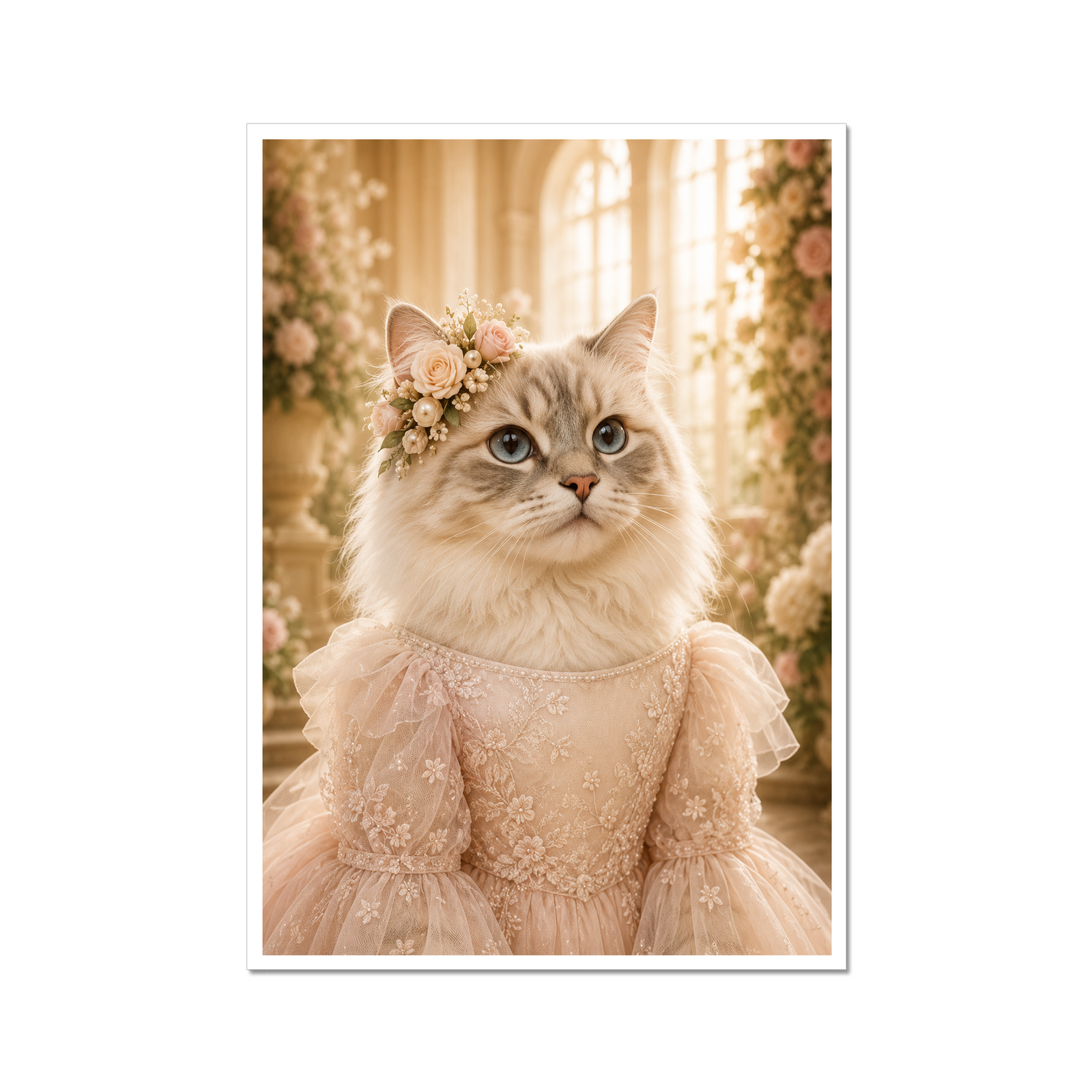 The Flower Girl: Custom Pet Framed Portrait