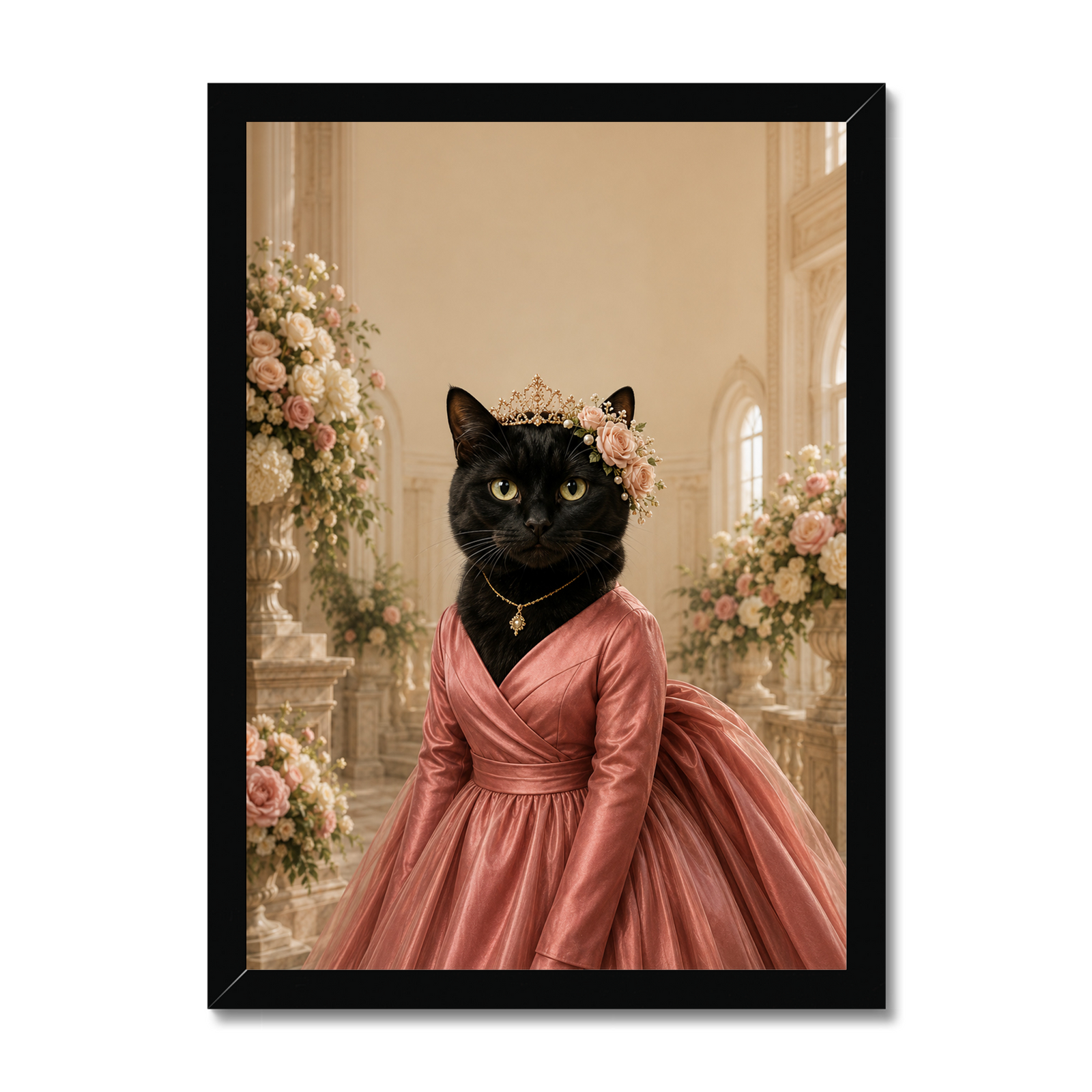The Maid Of Honour: Custom Pet Framed Portrait