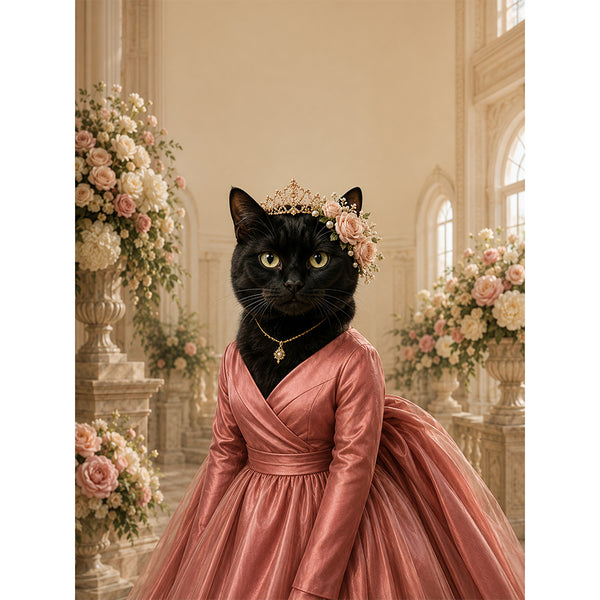 The Maid Of Honour: Custom Digital Download Pet Portrait personalised pet artwork