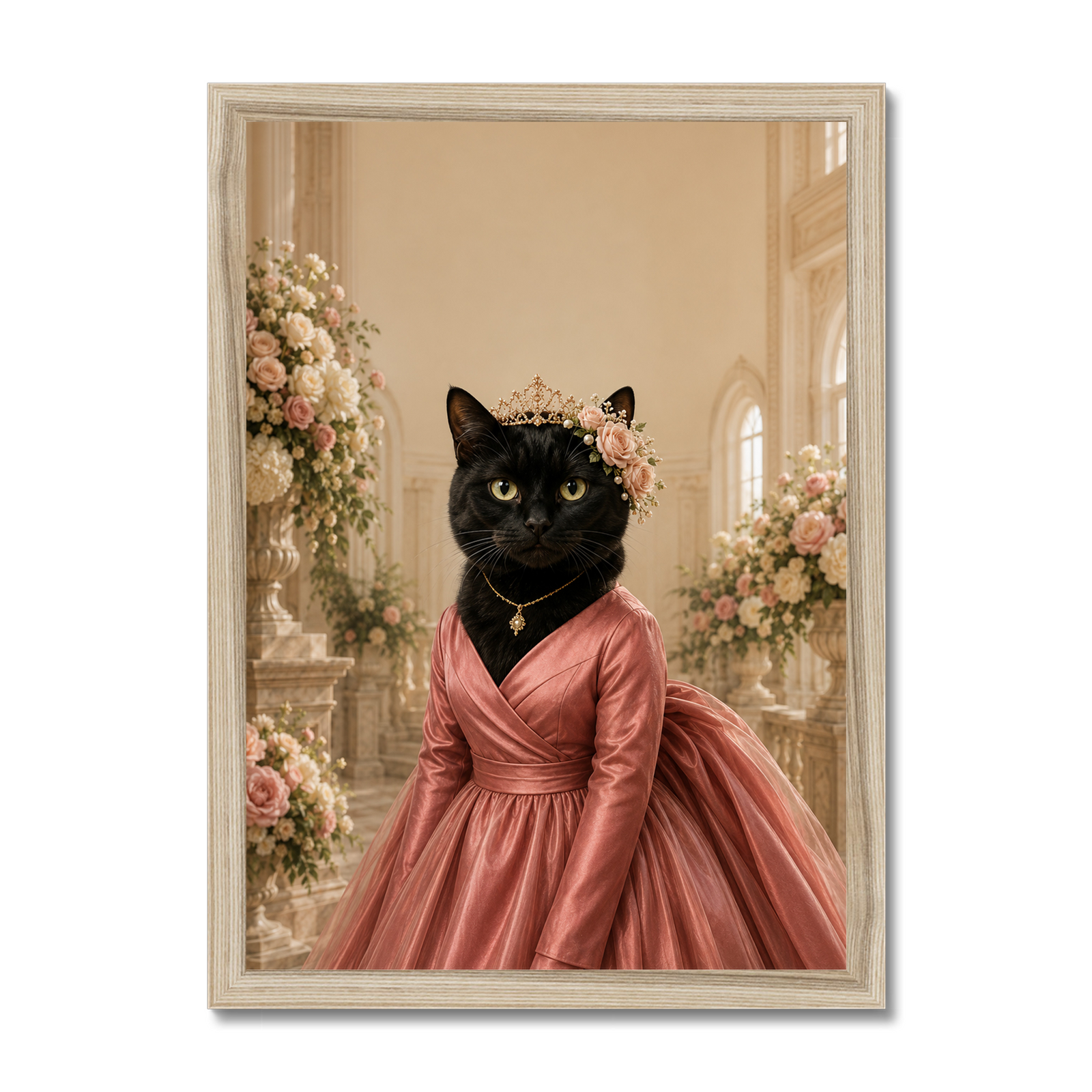 The Maid Of Honour: Custom Pet Framed Portrait