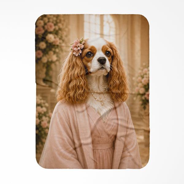 The Timeless Bridesmaid: Custom Pet Blanket personalised pet artwork