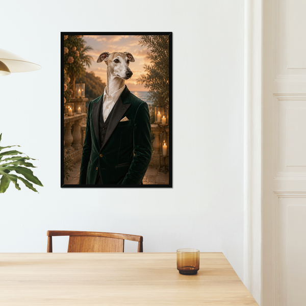 The Wedding Guest: Custom Pet Framed Portrait personalised pet artwork