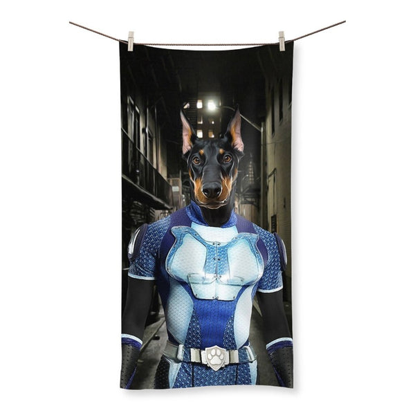 Speedster Superhero Custom Pet Towel | Custom Pet Portrait | Paw & Glory