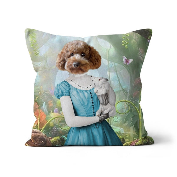 Wonderland Dreamer Custom Pet Pillow | Funny Pet Portrait | Paw & Glory