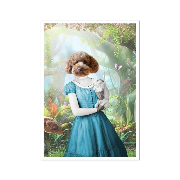 Wonderland Dreamer Custom Pet Poster | Pet Portrait Print | Paw & Glory