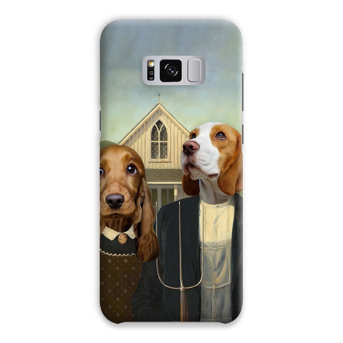 Gothic Farm Couple Custom Pet Phone Case | Personalized Pet Gift | Paw & Glory