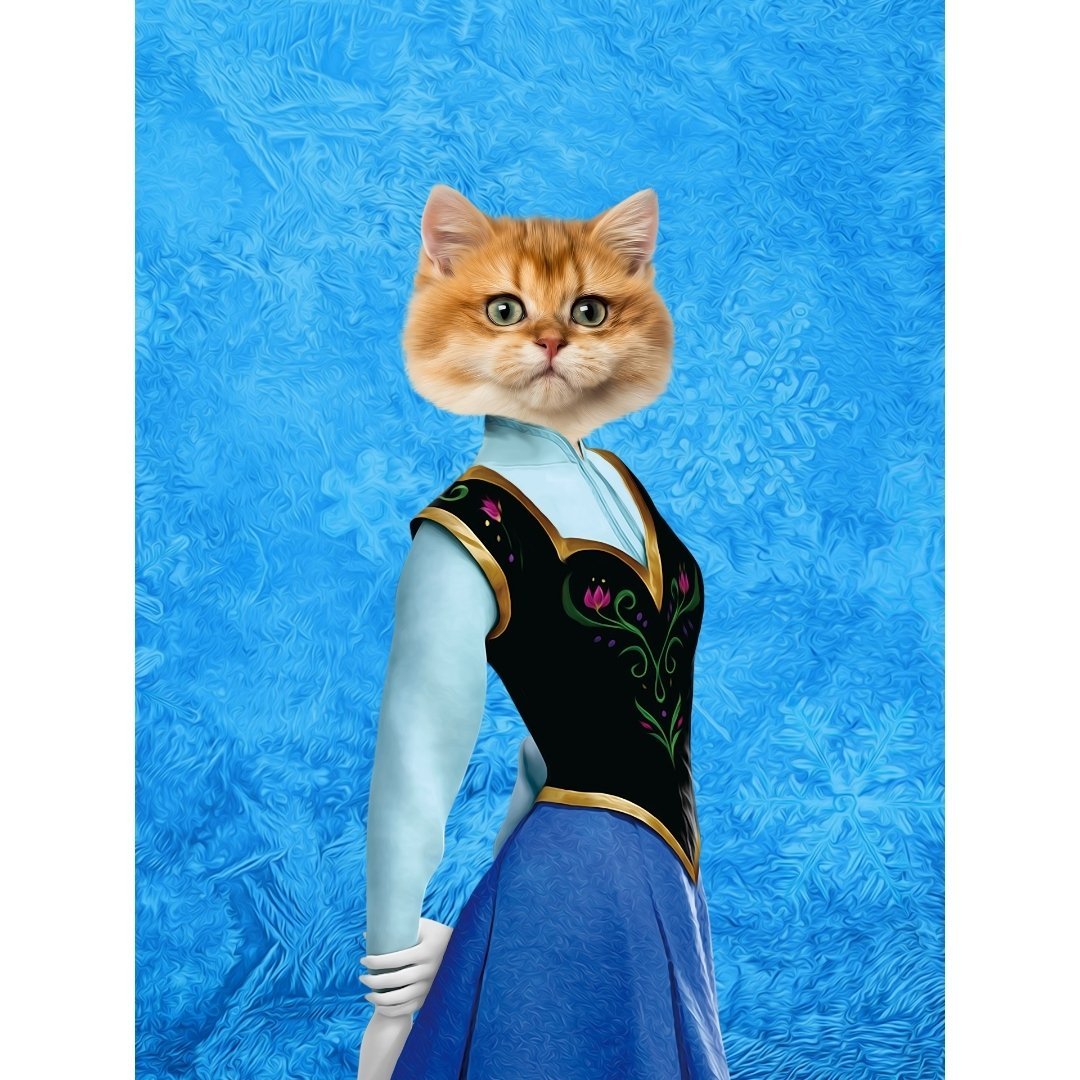 Snow Princess Custom Digital Download Pet Portrait | Paw & Glory