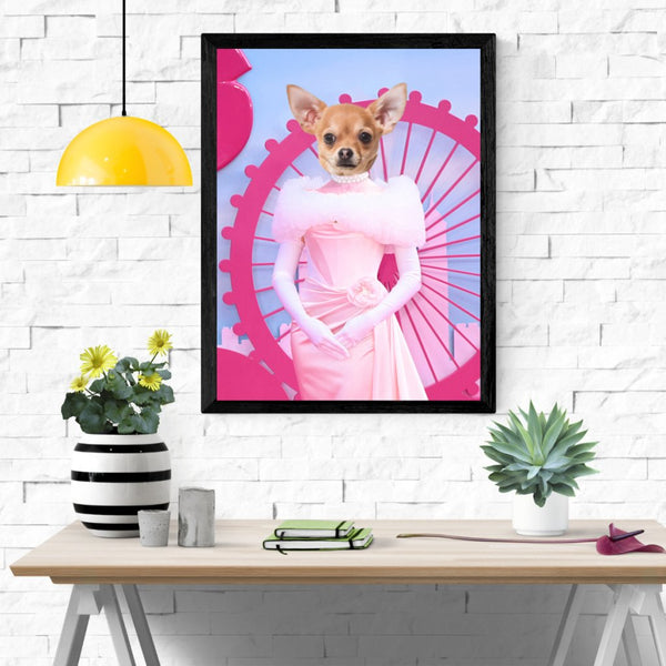 Pink Fashion Icon Custom Pet Portrait | Custom Pet Portrait | Paw & Glory