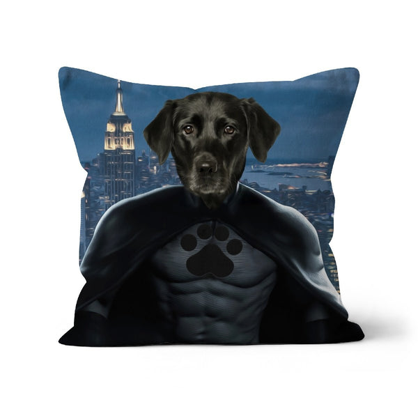 Masked City Hero Custom Pet Pillow | Funny Pet Portrait | Paw & Glory