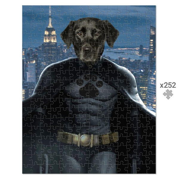 Masked City Hero Custom Pet Puzzle | Funny Pet Portrait | Paw & Glory