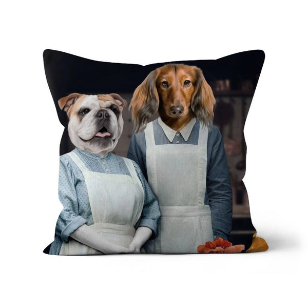 Edwardian Kitchen Duo: Custom Pet Pillow | royal pet portrait | Paw & Glory