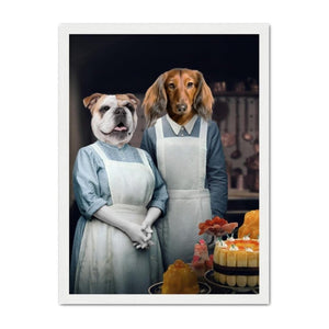 Beryl & Daisy (Downton Abbey Inspired): Custom Pet Portrait - Paw & Glory - Dog Portraits - Pet Portraits