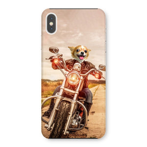 Biker Chick: Custom Pet Phone Case - Paw & Glory - Dog Portraits - Pet Portraits