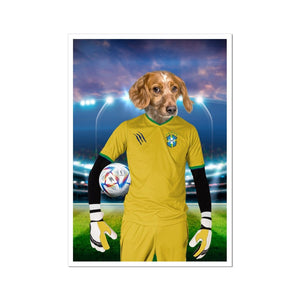 Brazil Football Team (FIFA 2022): Custom Pet Portrait - Paw & Glory - Dog Portraits - Pet Portraits