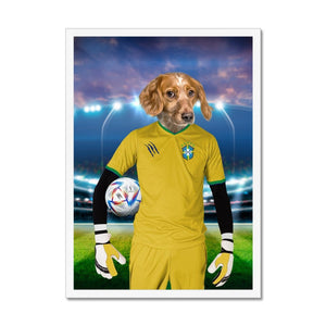 Brazil Football Team (FIFA 2022): Custom Pet Portrait - Paw & Glory - Dog Portraits - Pet Portraits