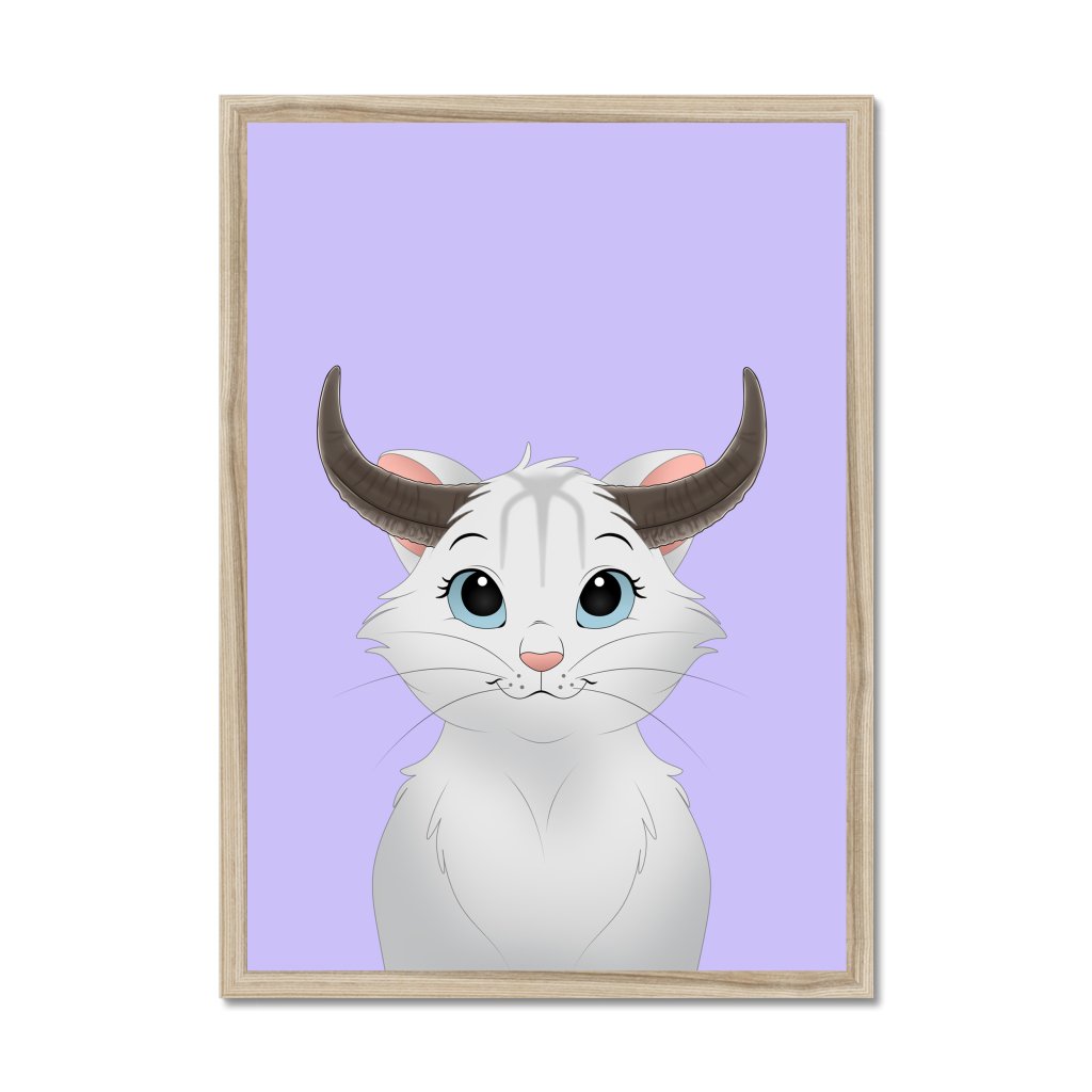 Buffalo Horn: Cartoon Pet Portrait - Paw & Glory - Dog Portraits - Pet Portraits