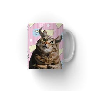 Buffalo Horn: Modern Pet Coffee Mug - Paw & Glory - Dog Portraits - Pet Portraits