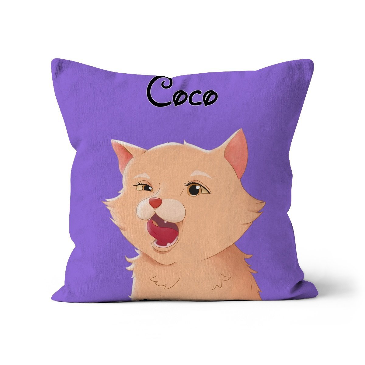 Cartoon: Custom One Pet Pillow - Paw & Glory - Dog Portraits - Pet Portraits