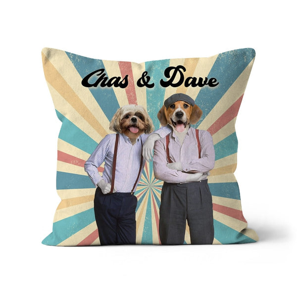 Cockney Music Duo Custom Pet Pillow | Funny Pet Portrait | Paw & Glory