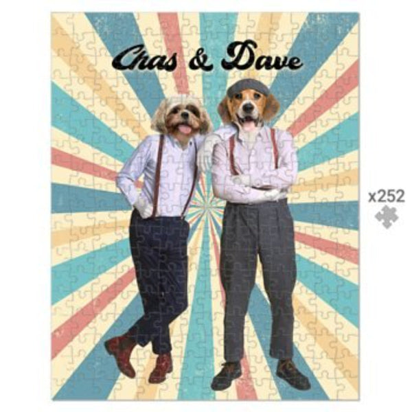 Cockney Music Duo Custom Pet Puzzle | Funny Pet Portrait | Paw & Glory
