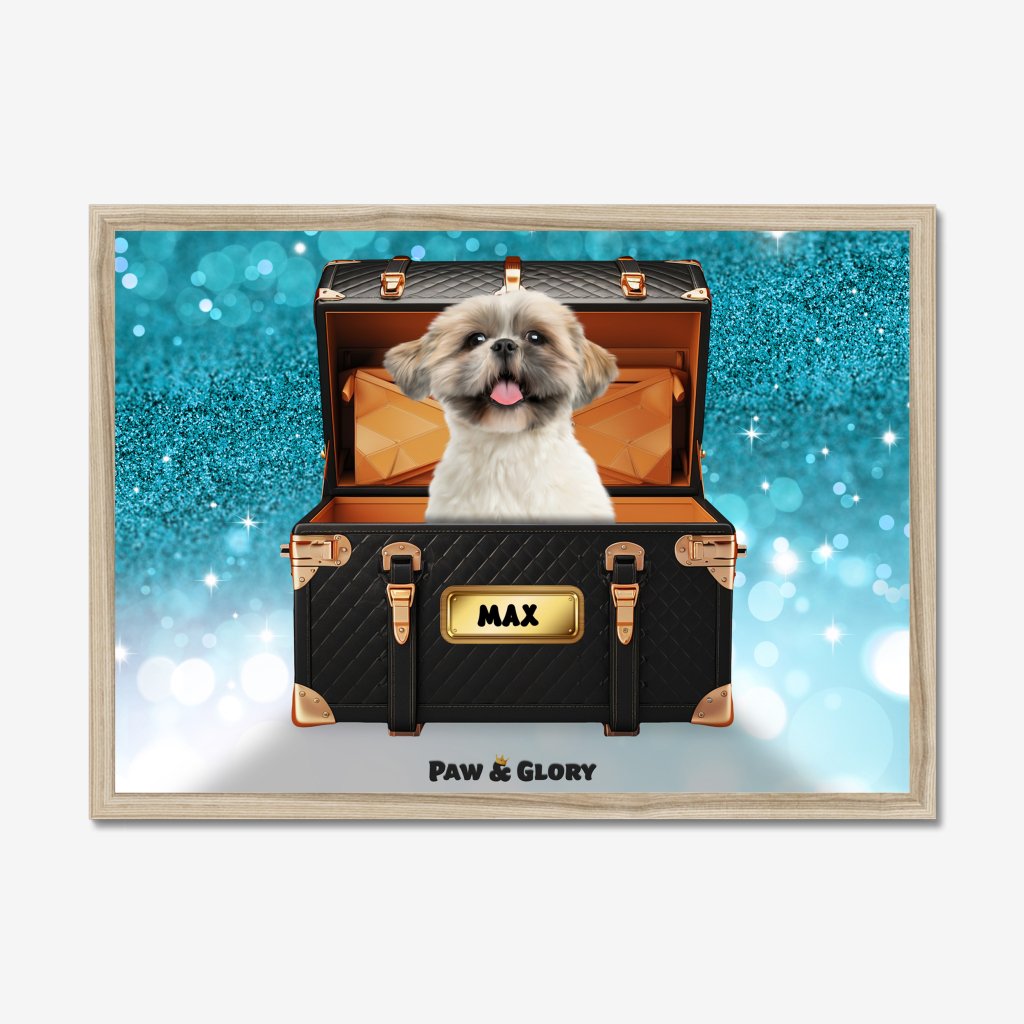 Chew - nel Luxury Trunk: Custom Pet Portrait - Paw & Glory - Dog Portraits - Pet Portraits