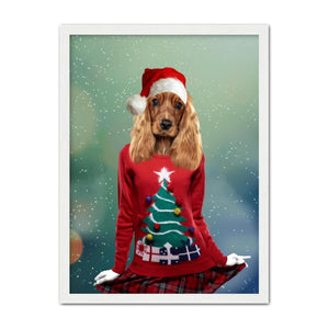 Christmas Jumper Chick: Custom Pet Portrait - Paw & Glory - Dog Portraits - Pet Portraits