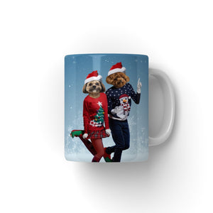 Christmas Lovers: Custom Pet Coffee Mug - Paw & Glory - Dog Portraits - Pet Portraits