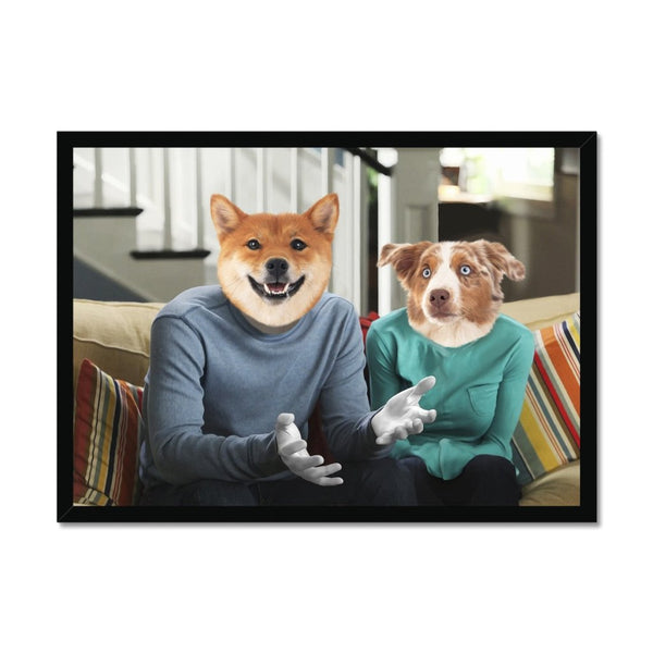 Family Sitcom Couple Custom Pet Portrait | Paw & Glory