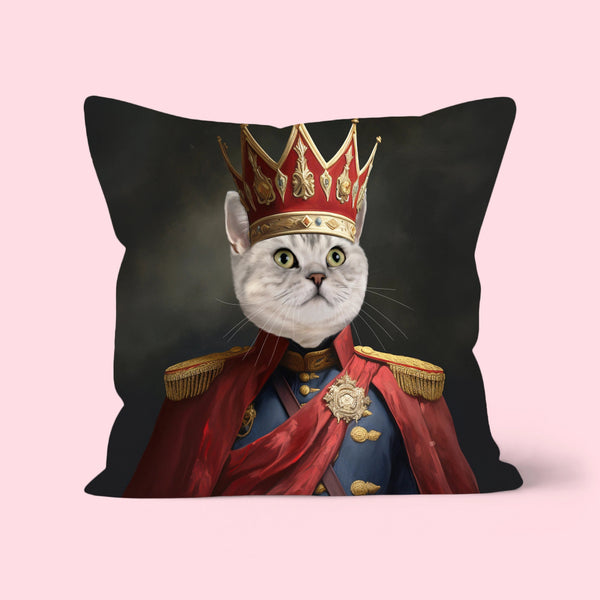 Commodore: Custom Pet Pillow | royal pet portrait | Paw & Glory