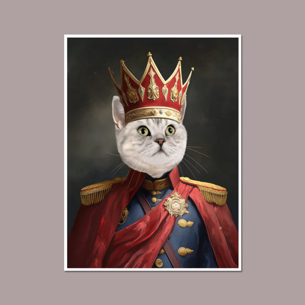 Commodore: Custom Pet Poster | royal pet portrait | Paw & Glory