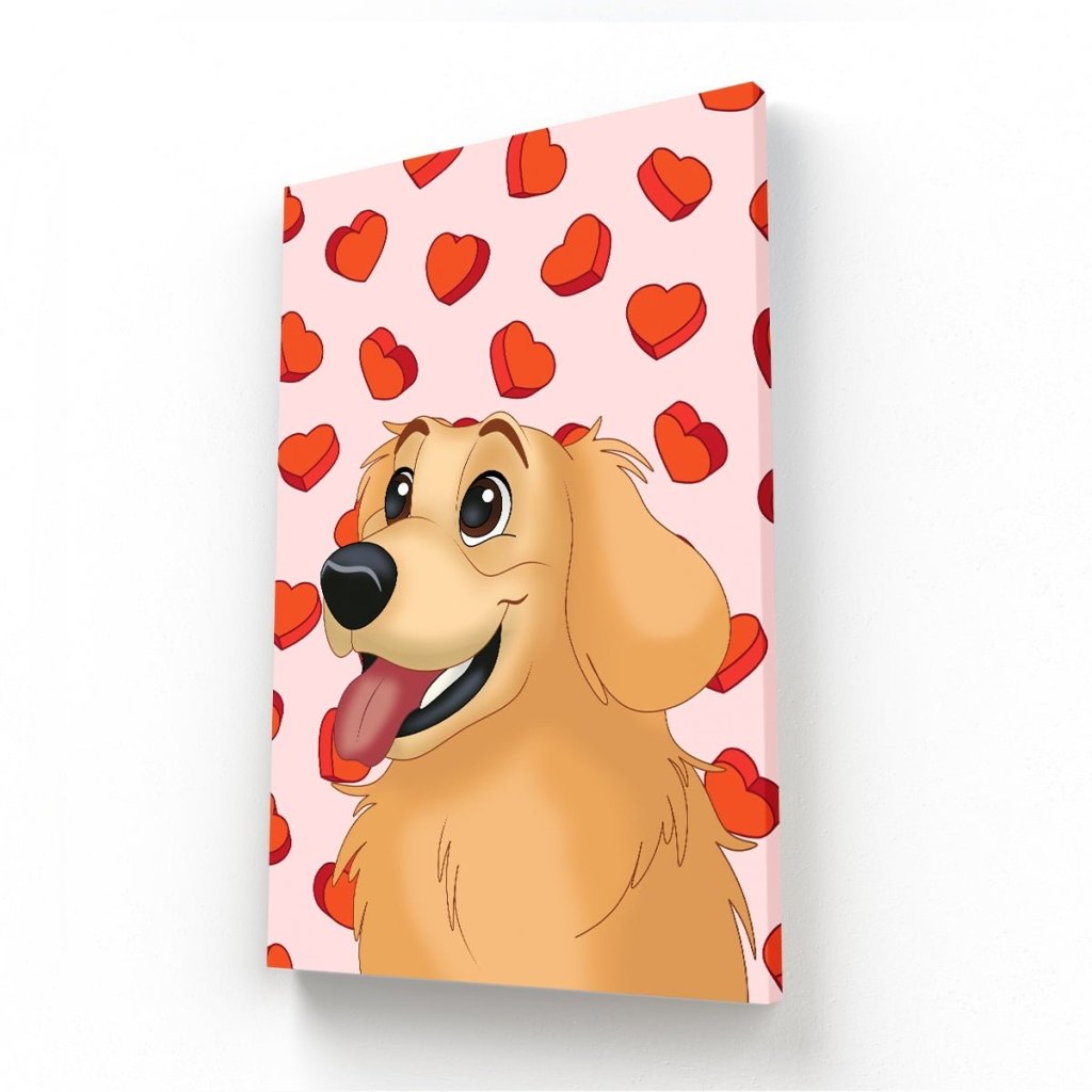 Custom Cartoon: Pet Canvas - Paw & Glory - Dog Portraits - Pet Portraits