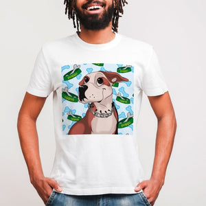 Custom Cartoon: Unisex Pet Portrait T - Shirt - Paw & Glory - Dog Portraits - Pet Portraits