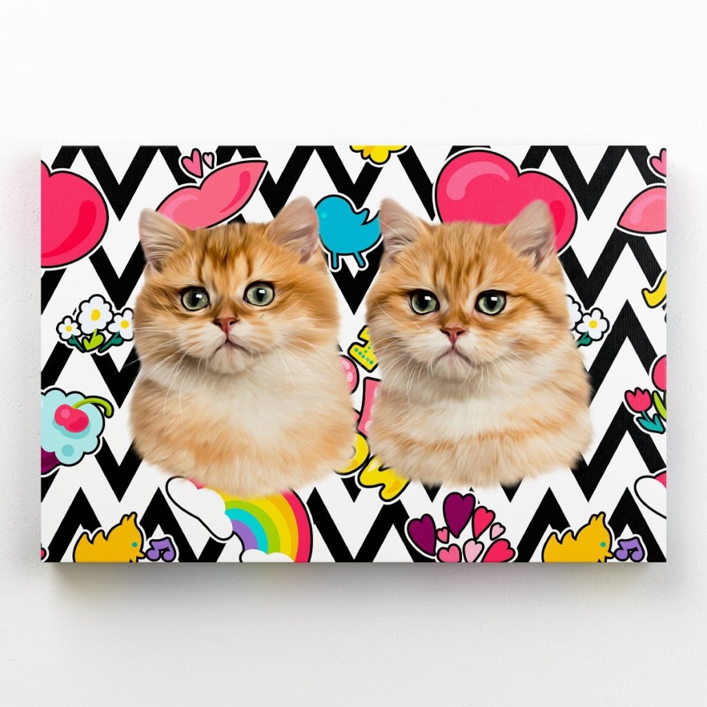 Custom Minimalist: Pet Canvas - Paw & Glory - Dog Portraits - Pet Portraits