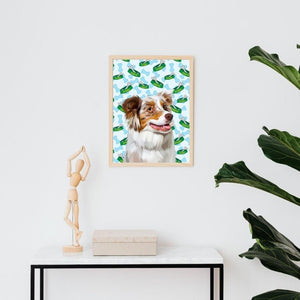Custom Modern: Framed Pet Portrait - Paw & Glory - Dog Portraits - Pet Portraits