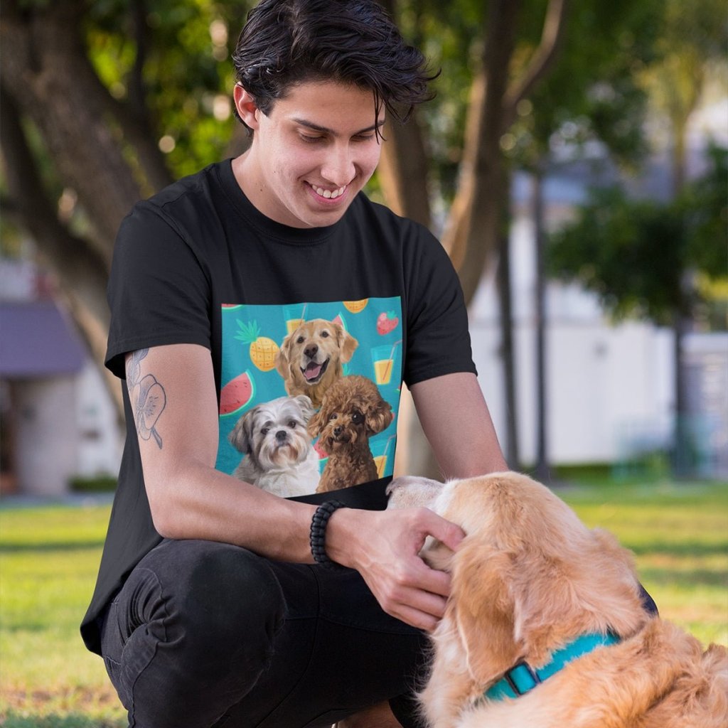 Custom Modern: Unisex Pet Portrait T - Shirt - Paw & Glory - Dog Portraits - Pet Portraits