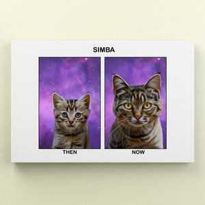 Custom Puppy to Adult: Modern Pet Canvas - Paw & Glory - Dog Portraits - Pet Portraits